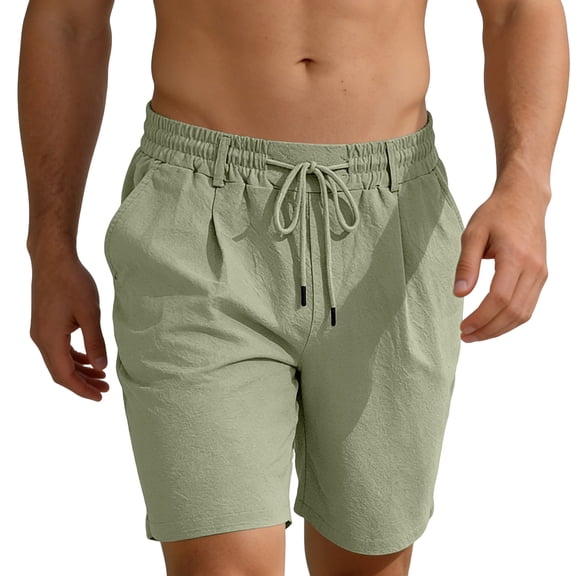 Men's Casual Cotton And Linen Loose Five-inch Shorts - Men's Breathable Sports Shorts, Size S-3XL