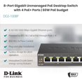 thumbnail image 2 of Conmutador PoE D-Link DGS-1008P de 8 puertos Ethernet Gigabit no gestionado, 2 of 7