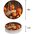thumbnail image 1 of FMSHPON Halloween Pumpkin Set of 4 Round Coaster for Drinks, Absorbent Ceramic Stone Coasters Cup Mat with Cork Base for Home Kitchen Room Coffee Table Bar Decor, 1 of 6