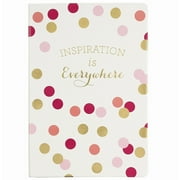 White INSPIRATION IS EVERYWHERE Leather-like 6x8 medium Lined Journal by Eccolo trade