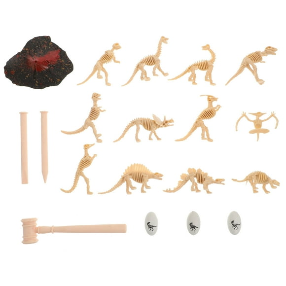 19Pcs Dinosaurs Skeletons Models Children's Archaeological Toys Teaching Models