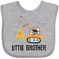 thumbnail image 3 of Inktastic Little Brother Construction Truck Boys Boys Baby Bib, 3 of 4