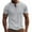 Gray, variant on Button V Neck Short Sleeve Tunic for Men Solid Color Dressy Casual Top Oversized Tee Shirts Men's V Neck Tee Shirts
