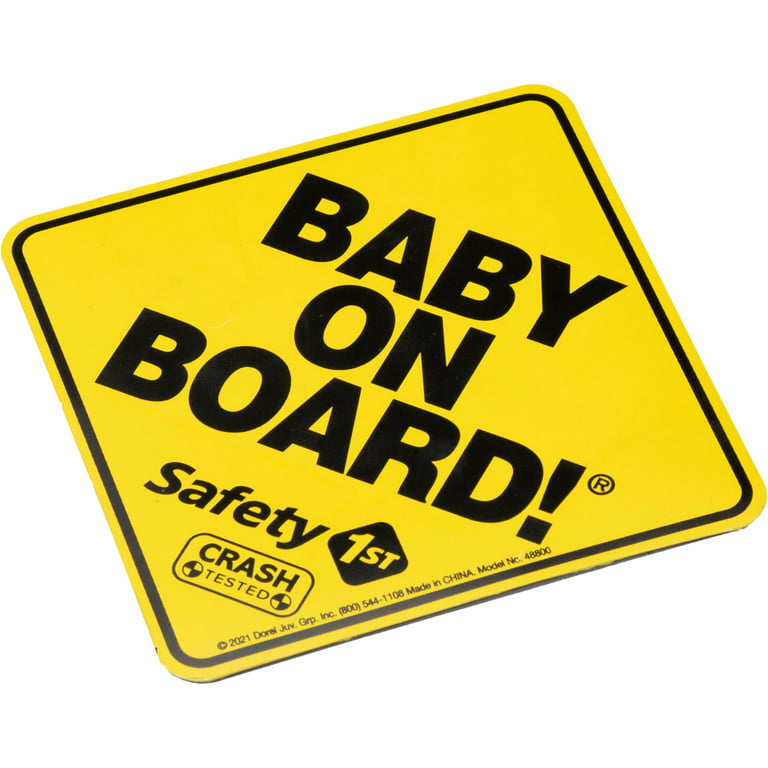 Safety 1ˢᵗ Baby On Board Magnet 4 x 4, Yellow 