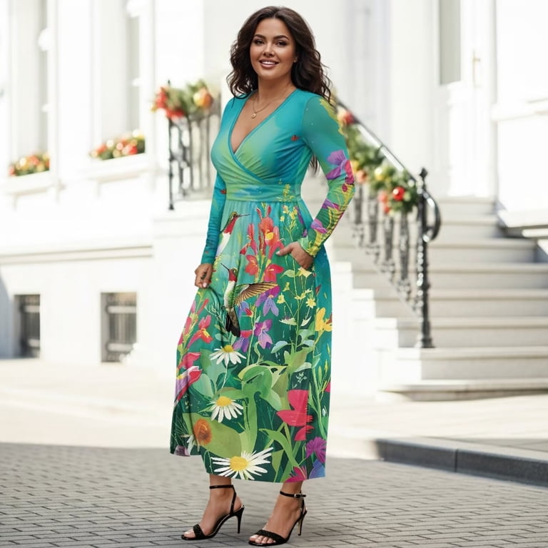 falling flower dress Maternity Skye Satin Dress main image 0