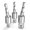 Silver, variant on 3 Pieces 360-Degree Wind Batch Link Rods - 1/4" & 3/8" Electric Wrench Hexagon Handle to Square Head Sleeve Conversion Rods
