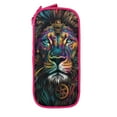 thumbnail image 2 of LNWH Large Storage Pencil Case, Colorful Lion Art Pattern with Zipper Large Capacity Pencil Pouch, 2 of 8