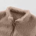 thumbnail image 6 of Mifsaly Boys Girls Fuzzy Fleece Jacket Full Zip Stand Collar Warm Winter Coat Kids Fall Winter Thermal Sherpa Outerwear with Pockets for School Outdoor, 6 of 9