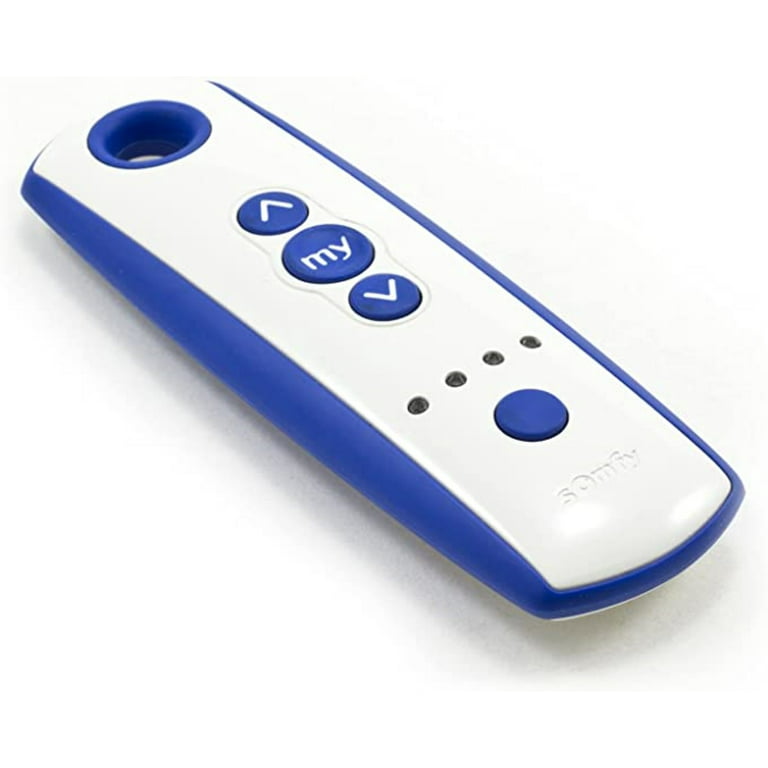 somfy Telis 4 RTS Patio Remote - 5 Channel - Replacement Handheld Remote -  Perfect for Outdoor Blinds & Shades - Programmable My Function - Sleek Blue