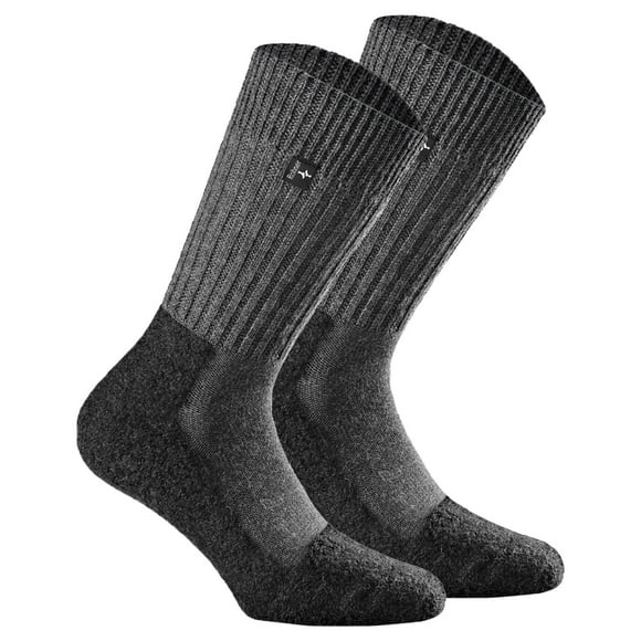 Rohner Advanced Socks Calcetines de trekking unisex, 2 pack - Original, mezcla de lana virgen Antracite 44-46
