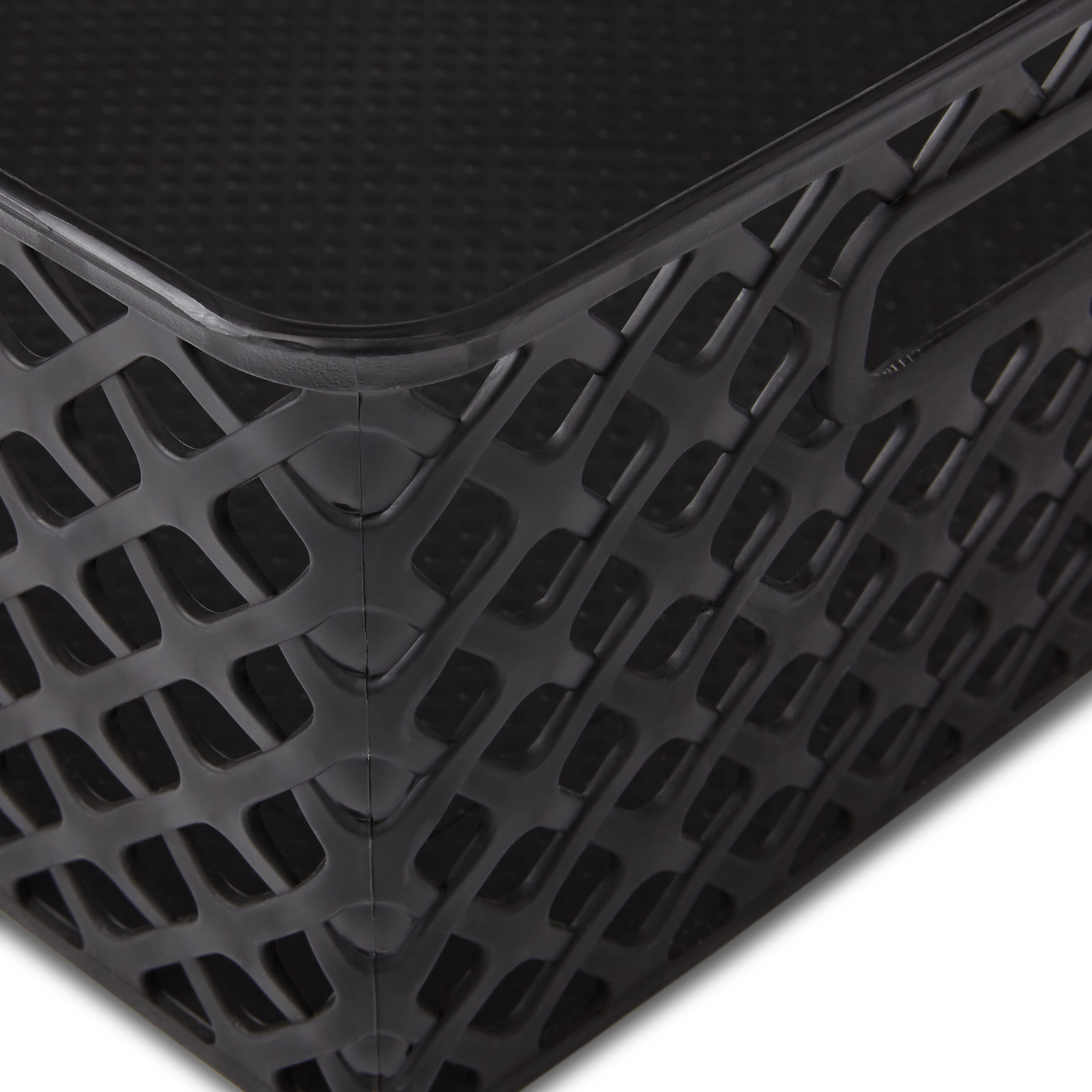 Mainstays Decorative Storage Basket, 8 Pieces, Black