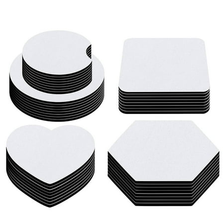 

40Pcs Sublimation Coasters Blank Heat Transfer Cup Coaster DIY Craft