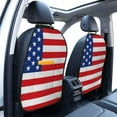 thumbnail image 3 of Fuzoiu America Flags3 Print 2 Pack Kick Mat Back Seat Protector With 3 Storage Pockets, Universal Car Seat Back Organizer For Kids Pets, Waterproof Backseat Protector For Most Car, 3 of 8