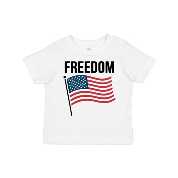 Inktastic Freedom American Flag Boys or Girls Toddler T-Shirt