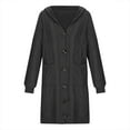 thumbnail image 3 of clear 50% off wycnly Womens Winter Sweater Coat Womens Sweater Overcoat Casual Solid Plus Size Button Down Hooded Long Coat Long Sleeve Pocket Comfy Knit Cardigan Outwear Sweater Coat, 3 of 5
