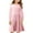 Pink, variant on JUSLIO Dresses for Girls Long Sleeve Ruched Winter Girls Dress Casual Holiday Party Dresses