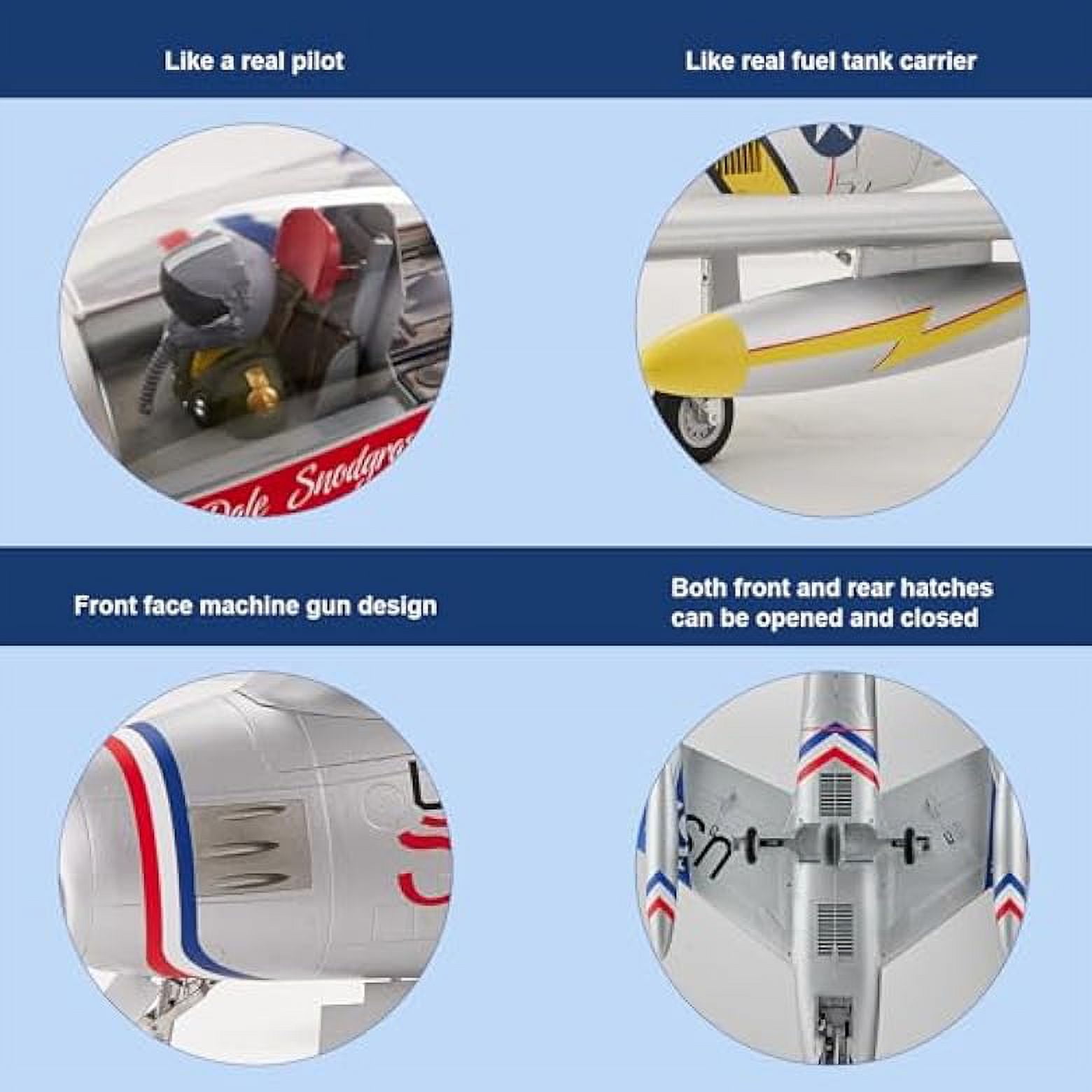 FMS Rc Planes for Adults Remote Control Airplane F-86 The Huff RC Airplane 6CH 80mm Hobby Rc Airplanes PNP (No Radio, Battery, Charger)