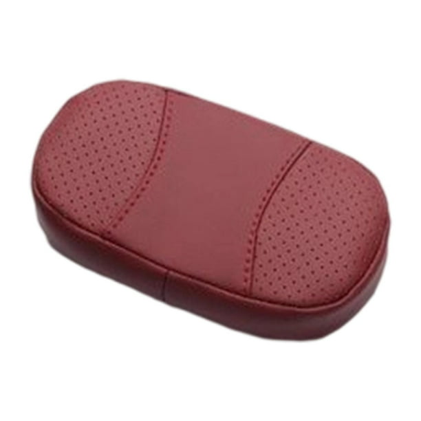 Cojín genérico para rodillas de coche, de piel sintética, con esponja, antideslizante, elegante y universal. Rojo