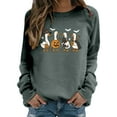 thumbnail image 3 of Spooky Goose Ghost Halloween Sweatshirts for Women 2025 Crewneck Funny Ghost Graphic Sweatshirt Pullover Tops, 3 of 6