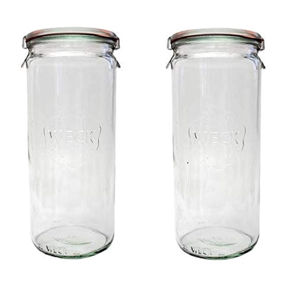 Weck Jars 908 1 Liter - Pack of 2 Glass Jars