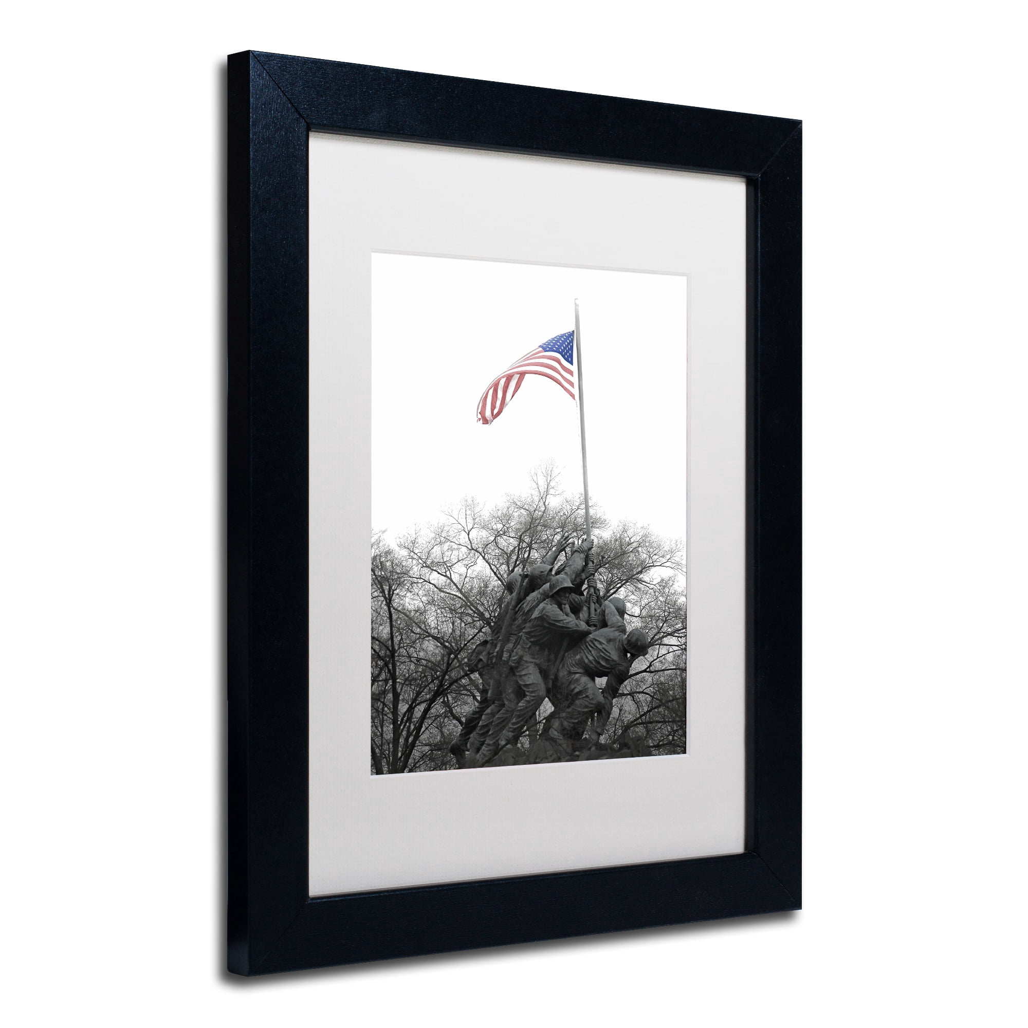 Trademark Fine Art "Courage" Canvas Art by CATeyes, White Matte, Black Frame