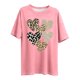 thumbnail image 4 of Tejiojio Women's Plus Size T-shirt Valentine's Day Heart Print Round Neck Short Sleeve Tops Spring Summer XL-5XL, 4 of 4