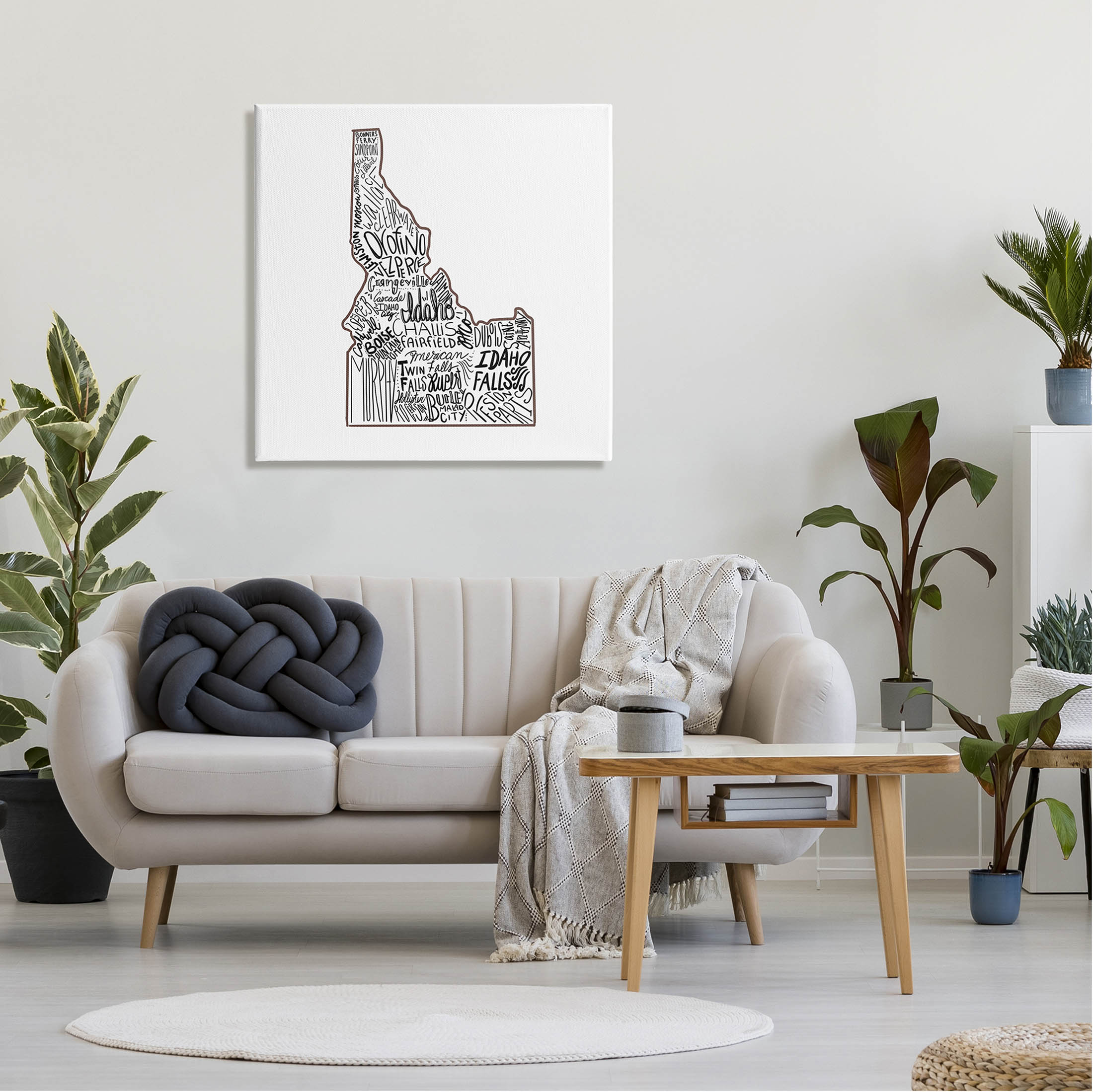 Stupell Industries Idaho State Shape Typography Cities Graphic Art Gallery Wrapped Canvas Print Wall Art, Design by The Saturday Evening Post