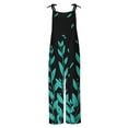 thumbnail image 6 of Kmdttou 2025 New Women Fashion Plus Size Print Sleeveless Two Pocket Casual Overalls Jumpsuit Jumpsuit Pants,S-5XL, 6 of 6