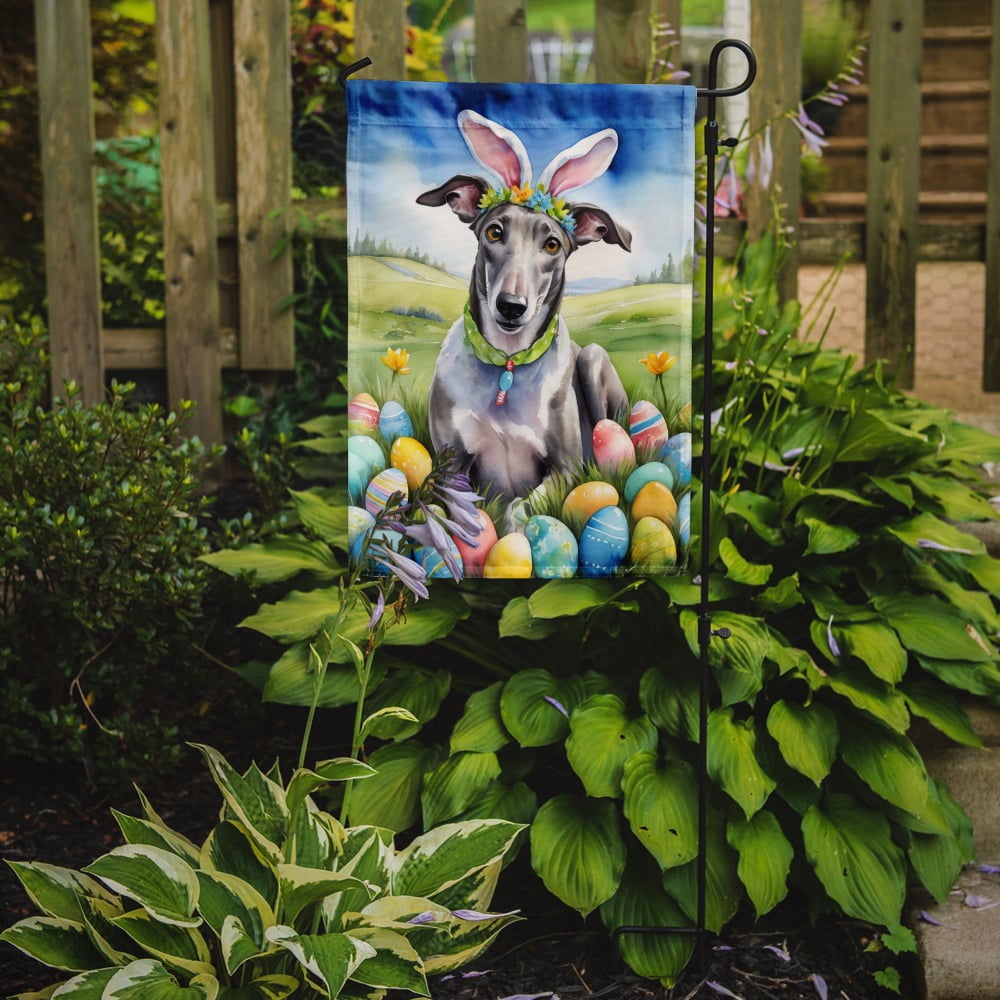 Greyhound Easter Egg Hunt Garden Flag 11.25 in x 15.5 in
