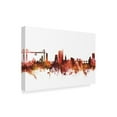 thumbnail image 2 of Trademark Fine Art 'Newport Wales Skyline Red' Canvas Art by Michael Tompsett, 2 of 4
