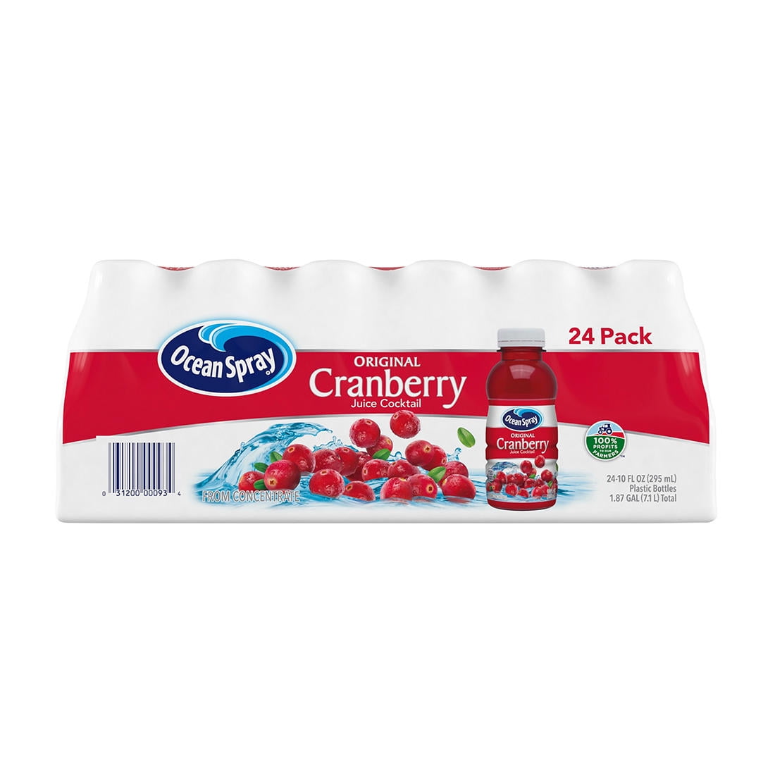 Ocean Spray GRR22002661 Cranberry Juice Cocktail, Cranberry, 10 oz Bottle - 24 Count