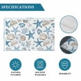 thumbnail image 6 of Watercolor Marine Starfish Shell Coral Placemats Set of 4,Wipeable Washable Table Mats for Dining Tables, Undersea World on White Place Mats for Kitchen Event Party Tabletop Decor, 6 of 9