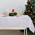 thumbnail image 3 of Christmas Tablecloth, Grey White Snowflake Table Cloth, Gray Xmas Tablecloths for Dining Kitchen Winter Holiday, Waterproof Table Cover for New Year Party Home Decor, Rectangle 60 x 120 Inch, 3 of 6