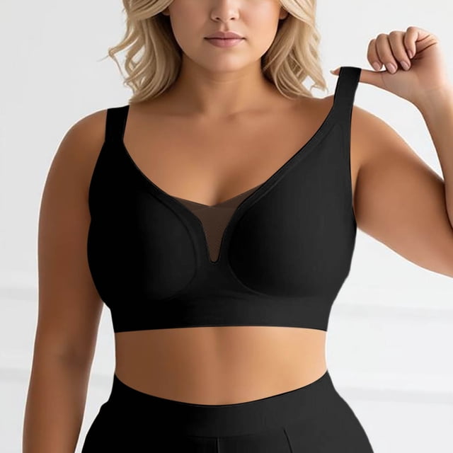 Full Coverage Wireless T Shirt Bra for Superior Support and All Day Comfort Lightweight Seamless Undergarment for Large