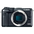thumbnail image 2 of Canon EOS M6 Mirrorless Digital Camera (Black, Body Only) + 32GB Class 10 Memory Card + LED + Canon Camera Case + Flexible Tripod + Extra Battery - Intl Model Canon CNM6BBODYKU2, 2 of 5