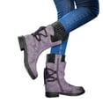 thumbnail image 4 of NOKIO Bottes de Neige Isolées Thermiques pour Femmes Waterproof Chaussures de Randonnée d'Hiver avec Traction Antidérapante, Mousse à Mémoire et Doublure en Fausse Fourrure pour Activités de Plein Air Bottes Mi-Mollet, 4 of 4