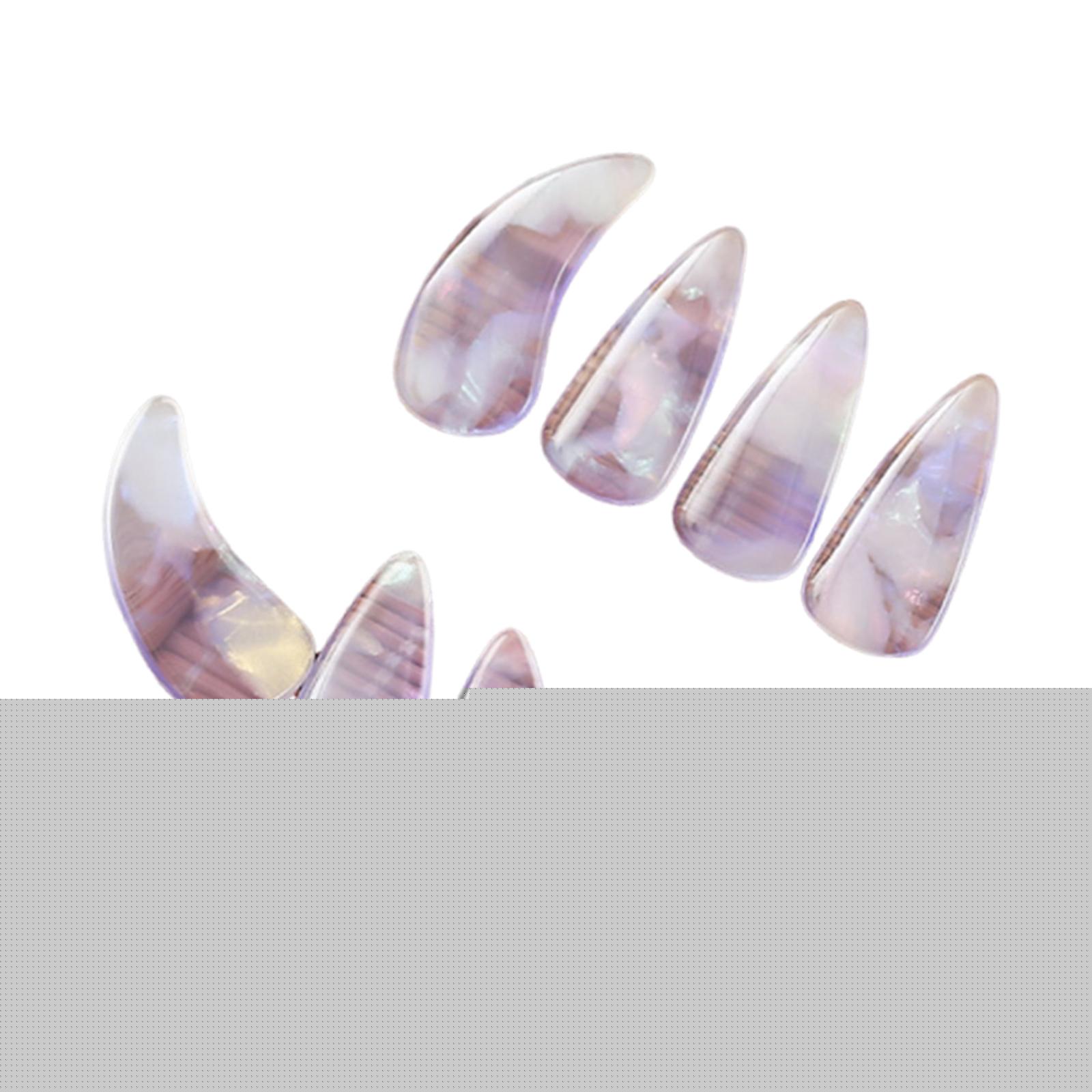 thumbnail image 4 of Fiocias 8 Pieces Guzheng Finger Picks for Adult Curved Double Sided Nail Covers Finger Nail Protectors Sturdy Compact Material Comfortable Design Suitable for Learning Performance String style C, 4 of 8