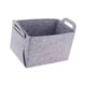thumbnail image 5 of Cesta de fieltro plegable para revistas, organizador de almacenamiento para el hogar y el dormitorio. Gris 18x13x11cm, 5 of 9