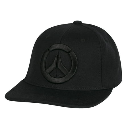 JINX Overwatch Blackout Snapback Baseball Hat (Black, One