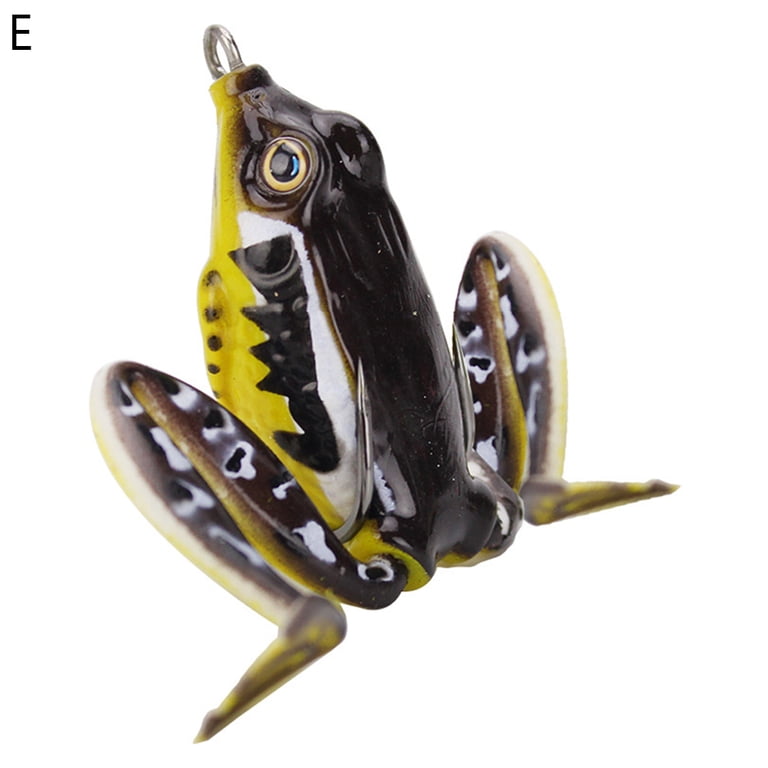 fish shaped frog lure Soft Plastic Watermelon Red Pearl like 3D eyes and almost real swimming actions Dr.Fish 6pcs Soft Plastic Frogs