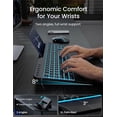 thumbnail image 5 of Rechargeable Backlit Wireless Keyboard and Mouse Combo, Ergonomic with Wrist Rest & Phone Holder, Silent for Windows/Mac/Chrome OS - Black, 5 of 8