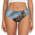 thumbnail image 1 of Fotbe Cartoon Train Hot Air Balloon Calzones Estampados para Mujer – Ropa Interior de Algodón, Cómoda, Suave y Elástica-Small, 1 of 6