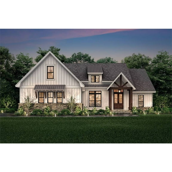 The House Designers: THD-7290 Builder-Ready Blueprints to Build a Midsize Country House Plan with Front Side-Entry Garage and Crawlspace Foundation (5 Printed Sets)