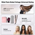 thumbnail image 4 of RACCOMB Professional Styling & Heating Hair Straightener. Vibration Infrared Technology, 1.75" Ceramic Plates Flat Iron, 320°F - 450°F, Pink, 4 of 6