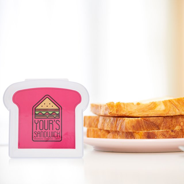 FESTFENDS Para Sándwich De Plástico Rosa Con Reutilizable Para Almacenamiento De Pan