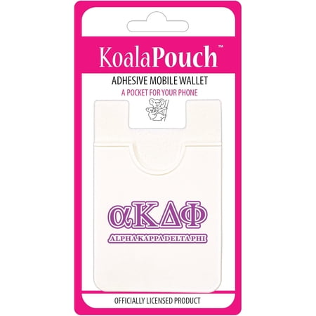 Sorority Shop Alpha Kappa Delta Phi - Koala Pouch - Adhesive Cell Phone Wallet with AKDP Greek Letter Design