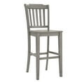 Weston Home Farmhouse Slat Back 29" Wood Bar Stool, Set of 2, Antique