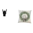 thumbnail image 1 of Escultura de roca con gestos para decoración de apartamentos, dormitorios, restaurantes, con funda de almohada navideña de poliéster para sofá,, 1 of 8