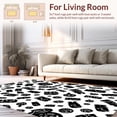 thumbnail image 2 of ODIKA 6' x 9' Machine Washable Non-Slip Area Rug, Tribal Glyph High Traffic Rug, Black, 298545, 2 of 7
