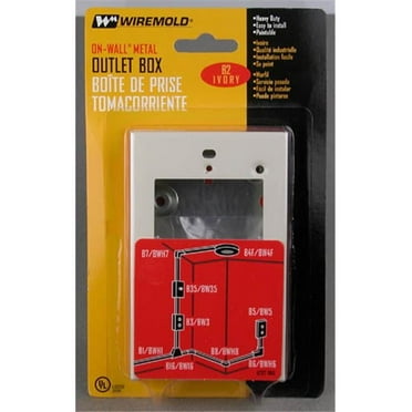 Wiremold  Metal Single Gang Shallow Box - Ivory